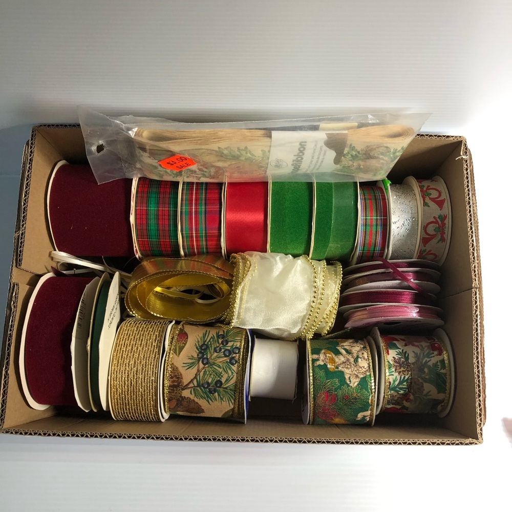 Box of Decorative Ribbons